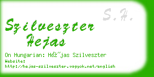 szilveszter hejas business card